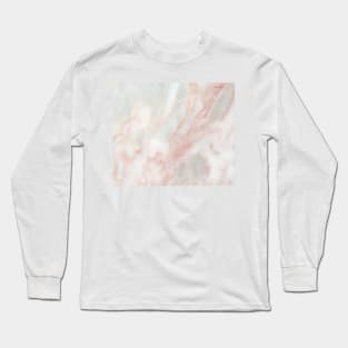 Softest blush pink marble Long Sleeve T-Shirt